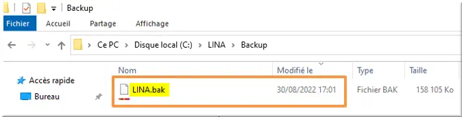 Test du backup